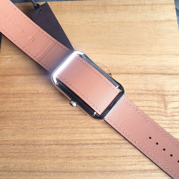 Tom Ford No.001 Watch White Face Black Leather Strap Stainless Steel New Gift - Picture 4 of 8